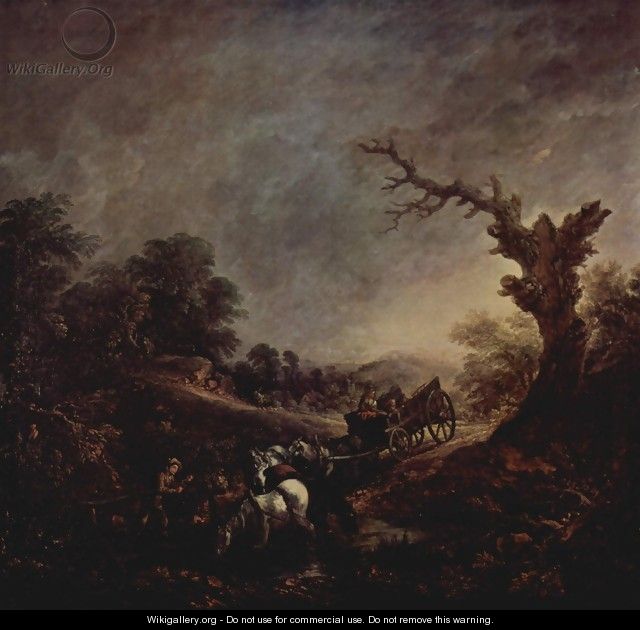 Sunset, drinking horses - Thomas Gainsborough