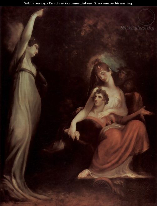 Virtue is recalling the youth (from the arms of sin) - Johann Heinrich Fussli