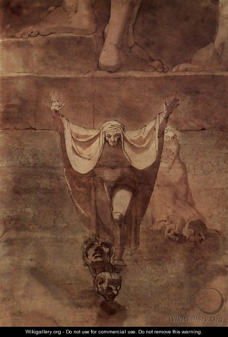 Dante and Virgil on the ice of Kozytus - Johann Heinrich Fussli