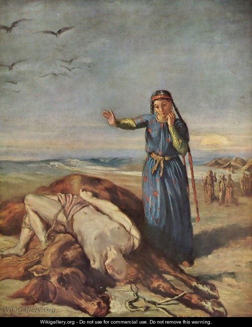 Cossack girls to Mazeppas corpse - Theodore Chasseriau