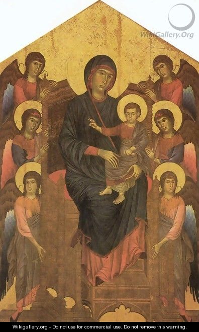 Mary and angels, of San Francesco in Pisa - (Cenni Di Peppi) Cimabue