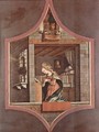 Altar triptych, right top Virgin of the Annunciation - Carlo Crivelli