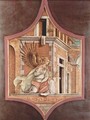 Altar triptych, left top Announcing Angel - Carlo Crivelli