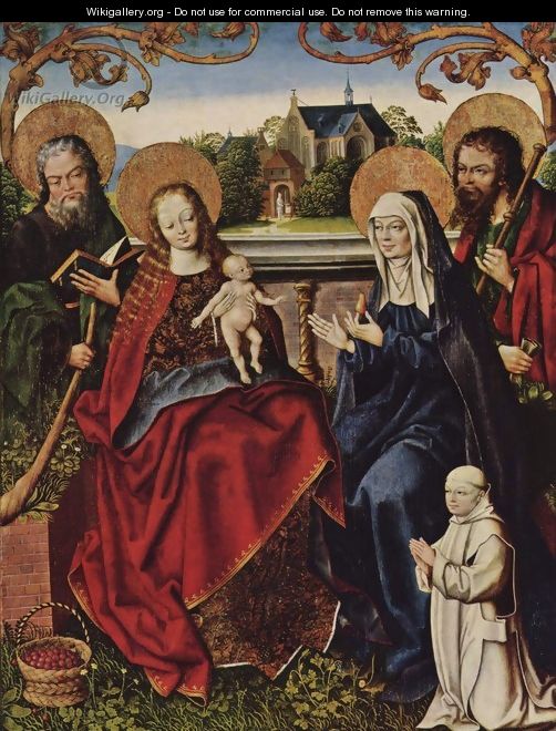 Holy Family with Carthusian - Jan Baegert
