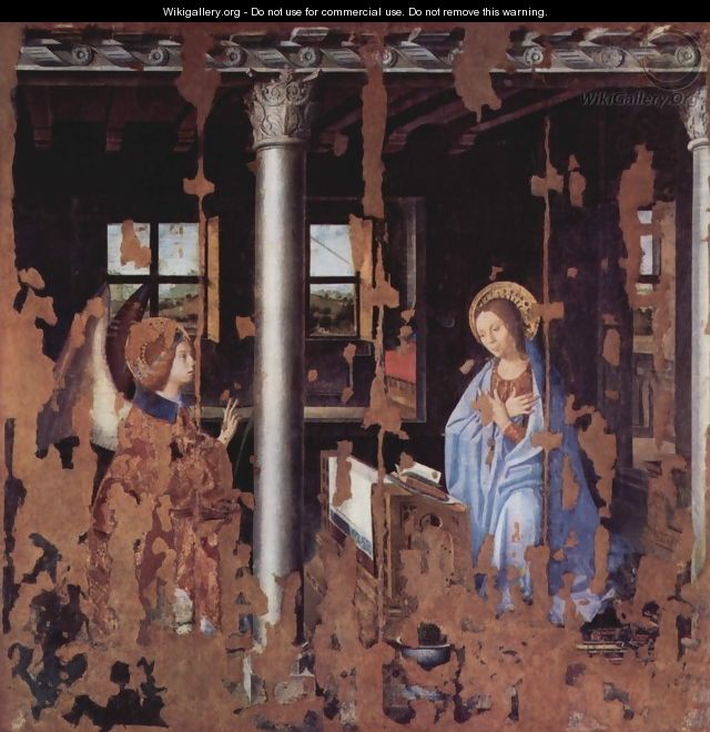 Annunciation, fragment - Antonello da Messina Messina
