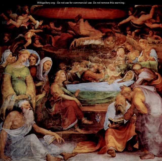 Frescoes in the Oratory of St. Benedict in Siena, the Virgin Scene - Domenico Beccafumi