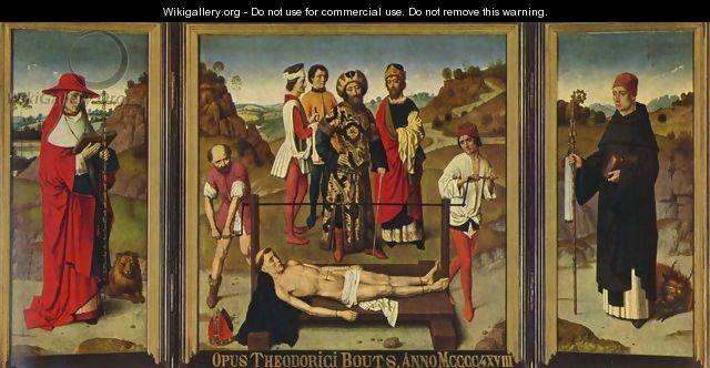 Martyrdom of Saint Erasmus, triptych - Dieric the Elder Bouts