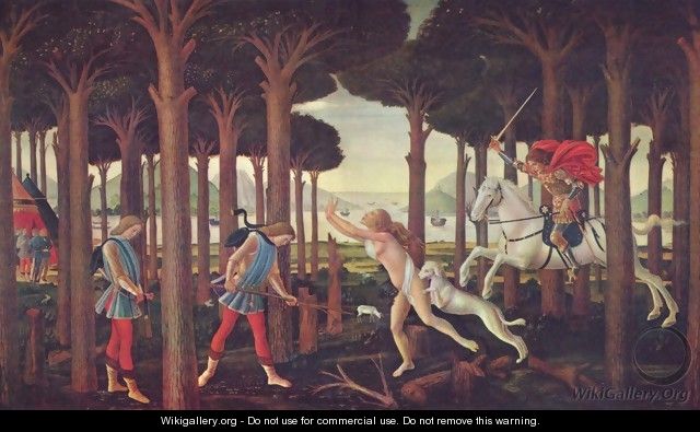 Series of four paintings to Boccaccio - Sandro Botticelli (Alessandro Filipepi)