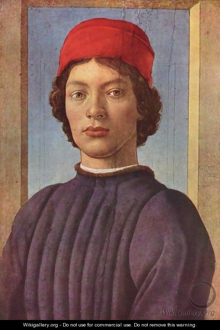 Portrait of a young man with red cap - Sandro Botticelli (Alessandro Filipepi)