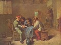 Card playing peasants in an Inn - Adriaen Brouwer