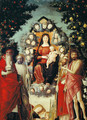 Madonna with saints, scene Mary with Child and Saints - Andrea Mantegna