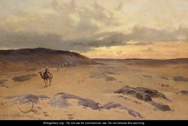 The Desert Near The Pyramids, Gizeh - David Bates
