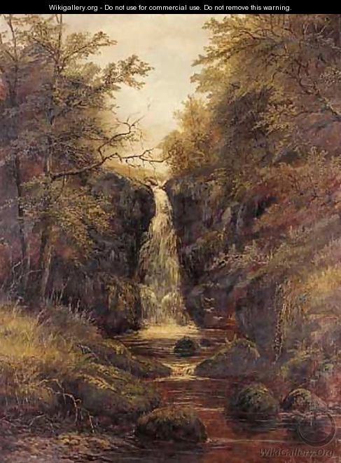 Waterfall, Bolton Woods, Yorkshire - (after) William Mellor