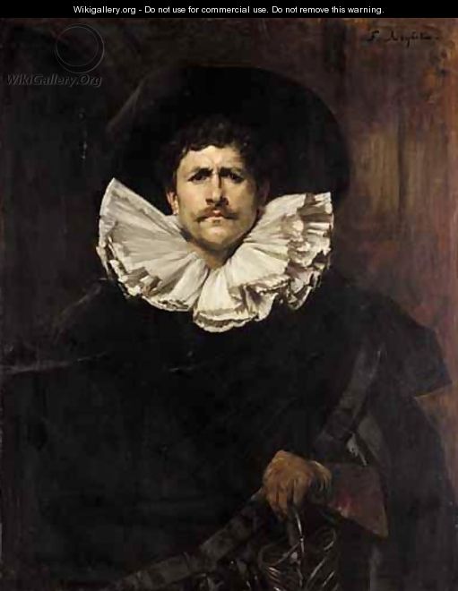 Portrait Of A Cavalier - Ferdinand Victor Leon Roybet