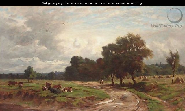 Extensive Landscape With Cattle - William Samuel Jay