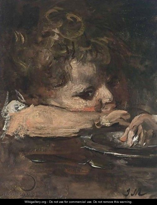 Portrait Of A Child - Jacob Henricus Maris