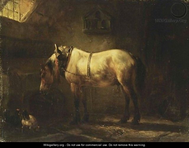A Horse In A Stable - Wouterus Verschuur