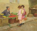 Buying Cherries - Victor-Gabriel Gilbert