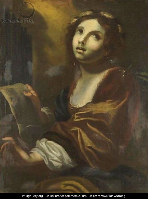 Portrait Of St. Cecilia - (after) Simone Pignoni