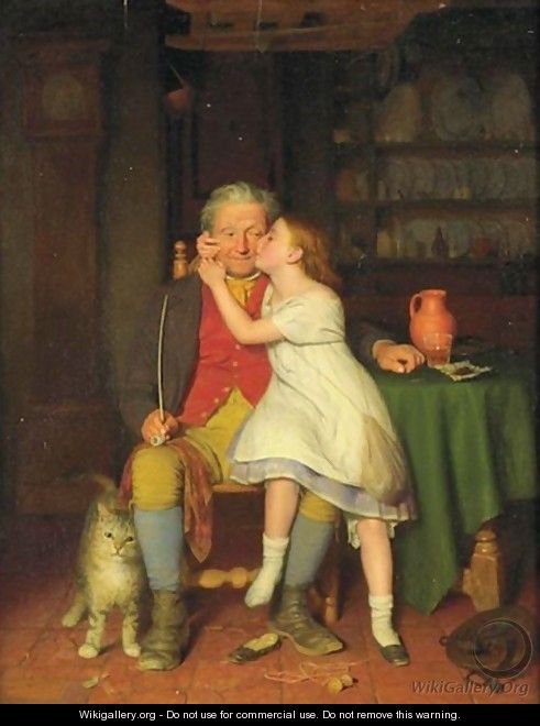 Kissing Grandpa - Edward Thompson Davis