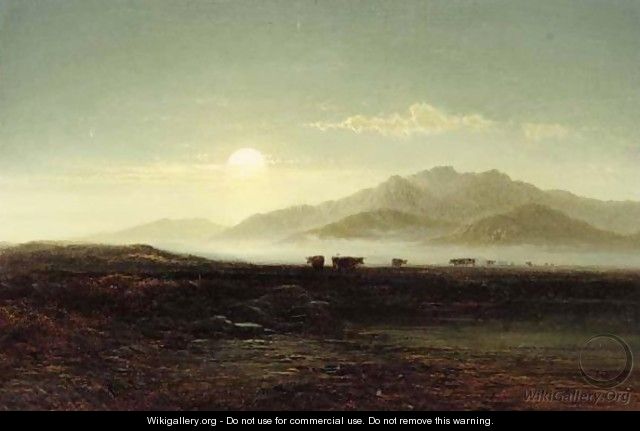 Highland Cattle By Moonlight - (after) Arthur Gilbert