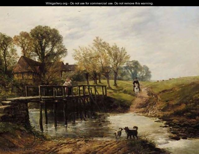 Crossing The Brook - (after) Thomas Creswick
