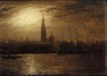 Moonlight On The Thames - (after) Walter Meegan