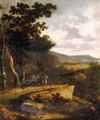 A Wooded Landscape With Travellers On A Path - (after) Hans De Jode