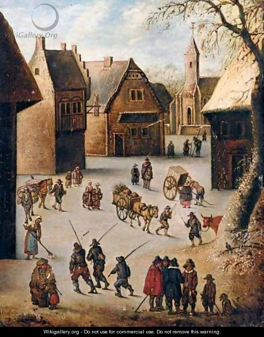 A Village Scene - (after) Jan The Elder Brueghel