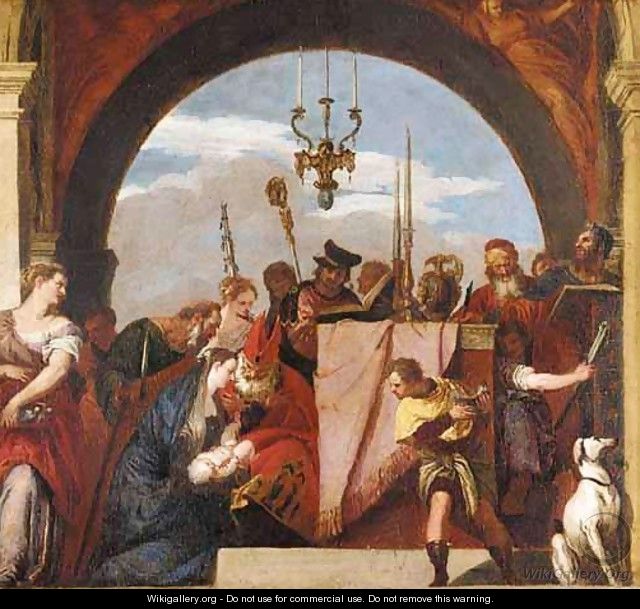 The Presentation Of Jesus At The Temple - (after) Paolo Veronese (Caliari)