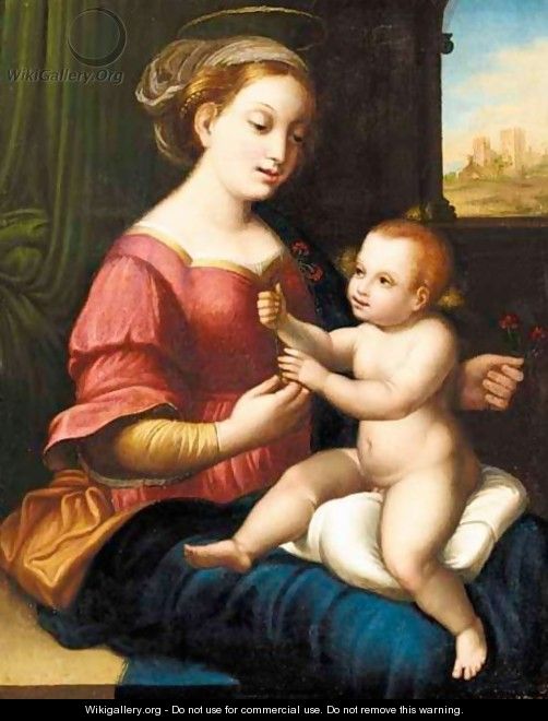 The Madonna Of The Pinks - (after) Raphael (Raffaello Sanzio of Urbino)