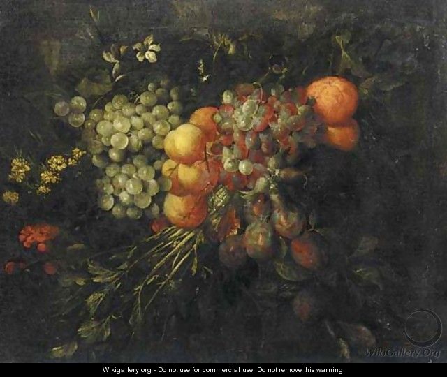 A Still Life Of Fruit And And Flowers - (after) Jan Pauwel The Elder Gillemans