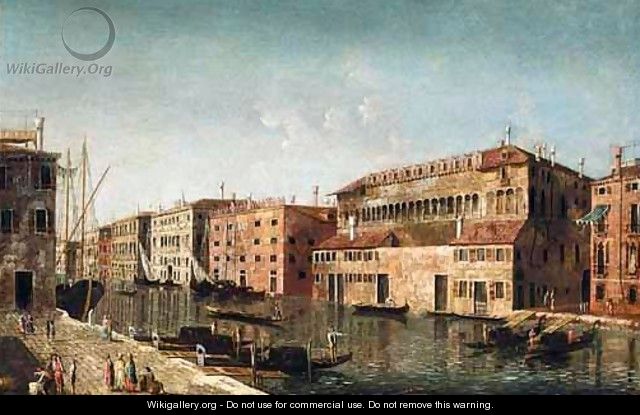 Venice, A View Of The Grand Canal With The Fondaco Dei Turchi - (after) Michele Marieschi