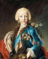 A Portrait Of Prince Franz Xavier Of Saxony (1730-1792), Half Length, Wearing A Blue Jacket And A Red Ermine-Lined Cloak - German School