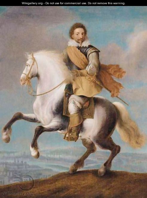 An Equestrian Portrait Of Prince Frederick Heinrich Of The Netherlands (1584-1647) - (after) Pauwels I Van Hillegaert