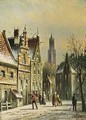 A Townscene In Winter, Utrecht - Johannes Franciscus Spohler