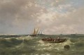 Fishing Boats In Choppy Waters - Abraham Hulk Jun.