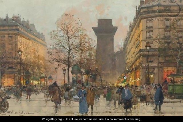Les Grands Boulevards A Paris - Eugene Galien-Laloue