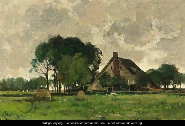 A Farm In A Polder Landscape - Theophile De Bock