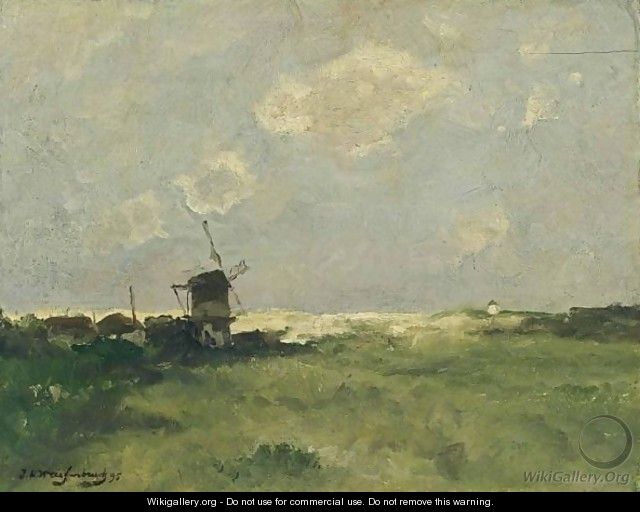 A Windmill In The Dunes - Jan Hendrik Weissenbruch