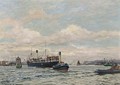 A'Dampfer Mit Schlepper A' (The Harbour Of Hamburg) - Friedrich Kallmorgen