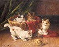 Kittens Playing - Alphonse de Neuville
