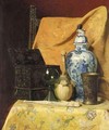 Still Life With Fan And Oriental Vase - Axel Henrik Hulle