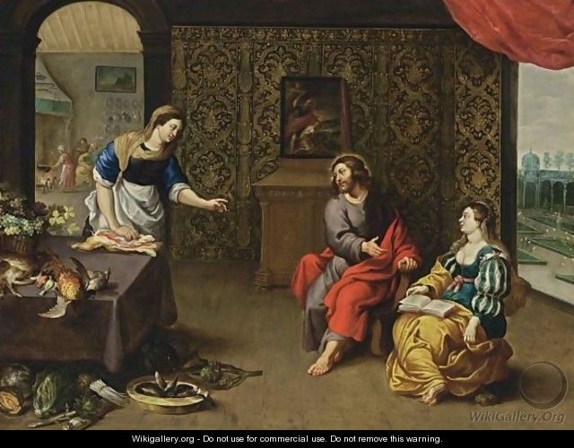 Christ In The House Of Martha And Mary - Erasmus II Quellin (Quellinus)