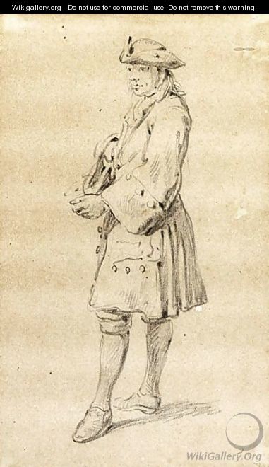Study Of A Standing Man In A Hat - (after) Simon Fokke