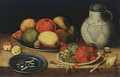 A Still Life With Apples, Pears, An Orange, A Walnut, Grapes, Cherries And Hazelnuts, All On Pewter Plates - (after) Jan Van Kessel I