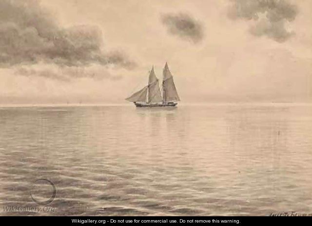 Ship Sailing In Calm Seas - Albert Nikolaevich Benois