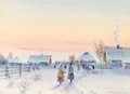 Winter Scene In Provincial Russia - Albert Nikolaevich Benois