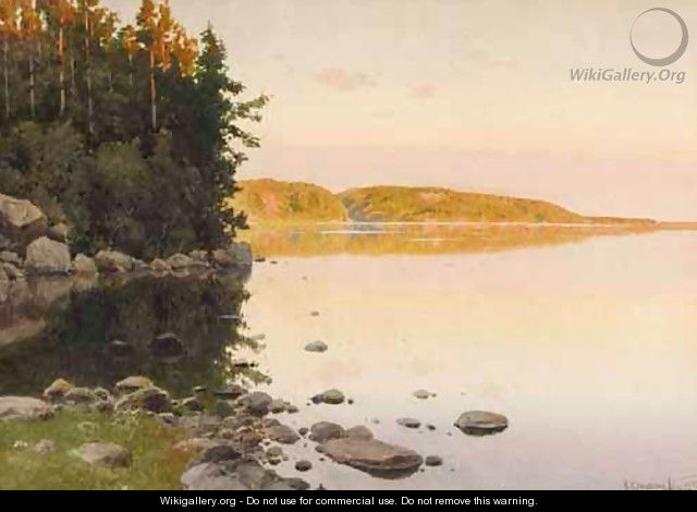 Lake At Sunset - Konstantin Yakovlevich Kryzhitsky