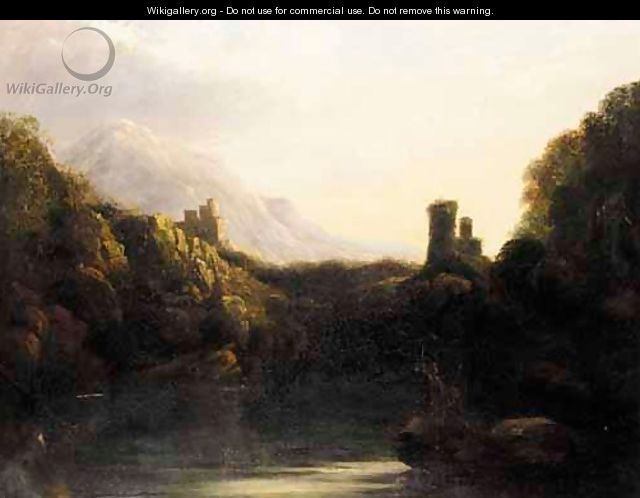 Vista Over Ruined Castle - (after) Thomas Barker Of Bath